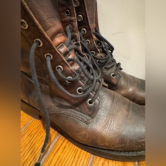Frye Veronica leather lace up combat boots - Picture 10 of 16